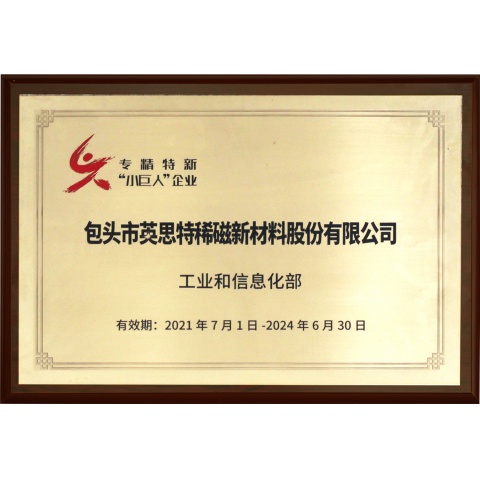 專(zhuān)精特新“小巨人”企業(yè)